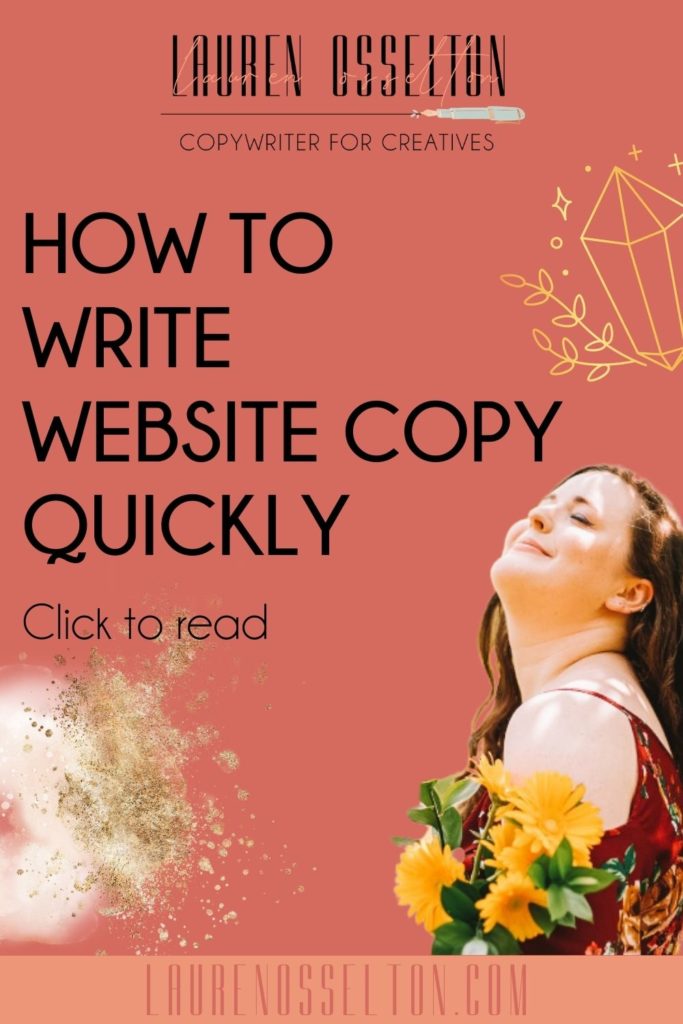 If you're short on time when it comes to writing your website copy, head over to the blog! I'm giving you my 5 best tips on how to write website copy quickly and still deliver your message in order to convert visitors into leads! And get access to my favorite website copy prompts to plan your website copy faster!
