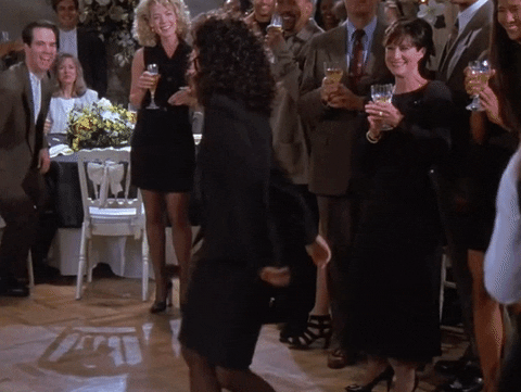 Elaine from Seinfeld dancing