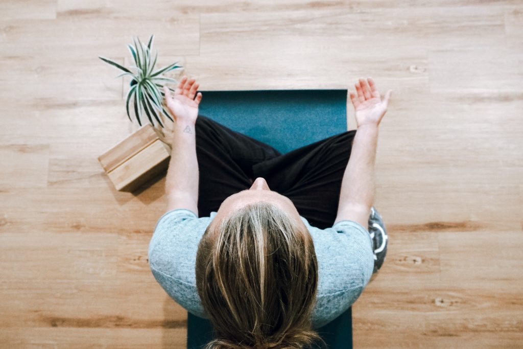 Woman in inspirational meditation 