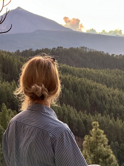 Woman looking out onto vista contemplating life and soul's purpose